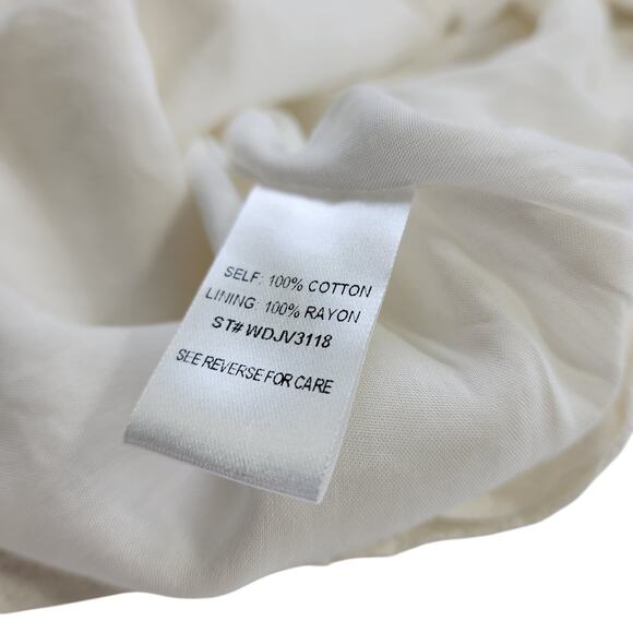 Lost + Wander Womens Asymmetrical Midi Dress Size Medium White Boho Bridal Beach - Picture 9 of 16